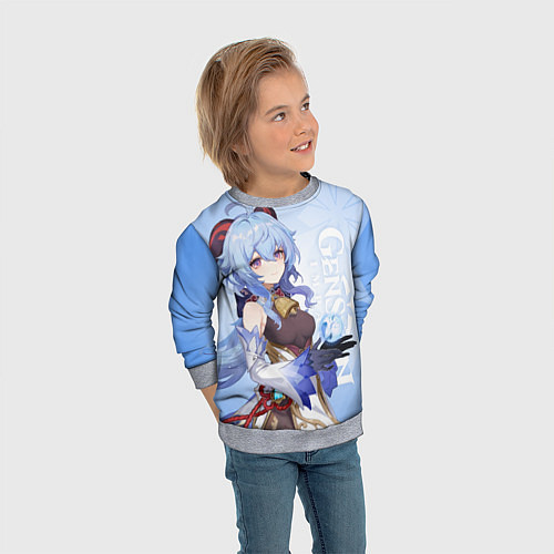 Детский свитшот GENSHIN IMPACT, ГАНЬ ЮЙ / 3D-Меланж – фото 3