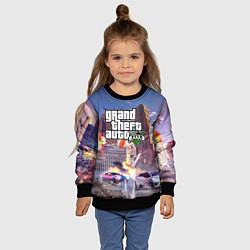 Свитшот детский ЭКШЕН Grand Theft Auto V, цвет: 3D-черный — фото 2