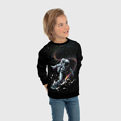 Свитшот детский Космический Сёрфинг, цвет: 3D-черный — фото 2