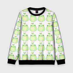 Свитшот детский Лягушки-росточки, цвет: 3D-черный