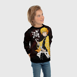 Свитшот детский КЛИНОК РАССЕКАЮЩИЙ ДЕМОНОВ, цвет: 3D-черный — фото 2