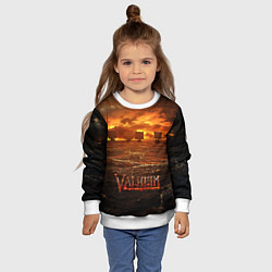 Свитшот детский Valheim Корабли, цвет: 3D-белый — фото 2