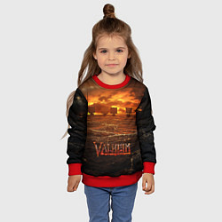 Свитшот детский Valheim Корабли, цвет: 3D-красный — фото 2
