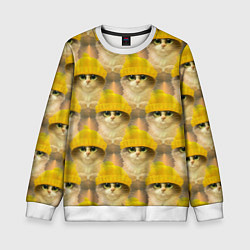 Свитшот детский Котята, цвет: 3D-белый