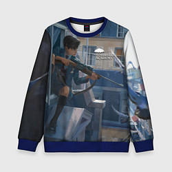 Свитшот детский Пятый снайпер, цвет: 3D-синий