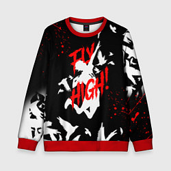 Свитшот детский HAIKYU ВОЛЕЙБОЛ, цвет: 3D-красный