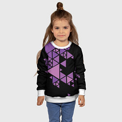Свитшот детский Треугольники, цвет: 3D-белый — фото 2