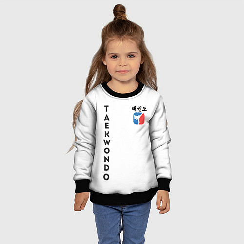 Детский свитшот Тхэквондо Taekwondo / 3D-Черный – фото 4