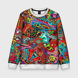 Свитшот детский Яркая абстракция bright abstraction, цвет: 3D-белый