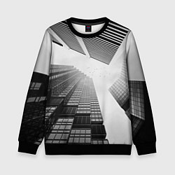 Свитшот детский Минимализм, цвет: 3D-черный