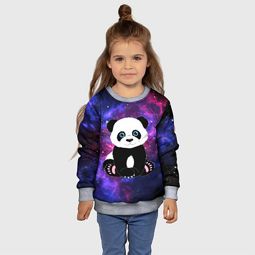 Детский свитшот Space Panda / 3D-Меланж – фото 4