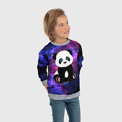 Свитшот детский Space Panda, цвет: 3D-меланж — фото 2