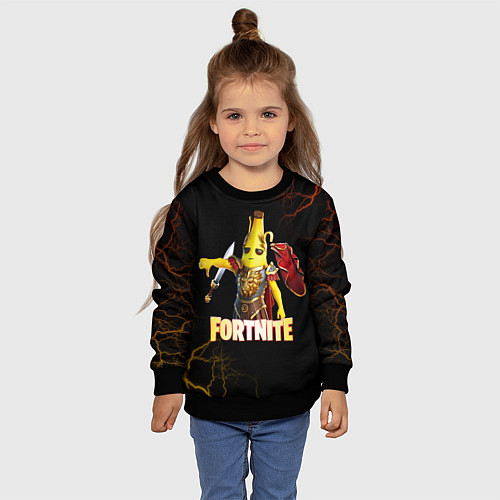 Детский свитшот Fortnite Potassius Peels Peely / 3D-Черный – фото 4