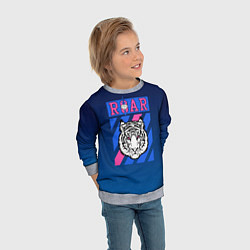 Свитшот детский Roar Tiger, цвет: 3D-меланж — фото 2