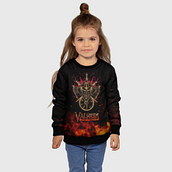 Свитшот детский Valheim символ черепа, цвет: 3D-черный — фото 2