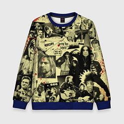 Свитшот детский РОК КУМИРЫ, цвет: 3D-синий