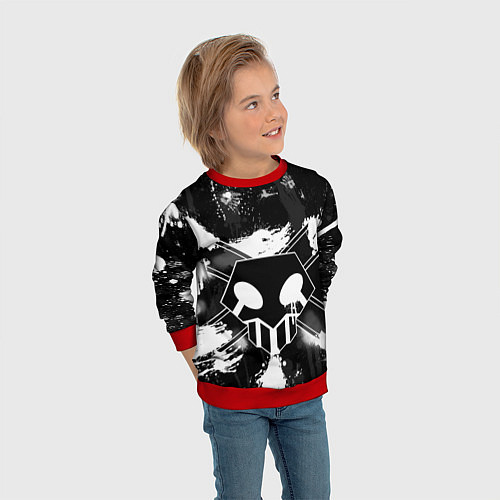 Детский свитшот БЛИЧ ШИНИГАМИ ЛОГО НА СПИНЕ / 3D-Красный – фото 3