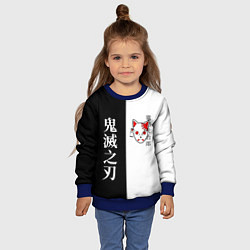 Свитшот детский МАСКА ТАНДЖИРО TANJIRO MASK, цвет: 3D-синий — фото 2