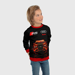 Свитшот детский AUDI RS 5 FIRE АУДИ РС 5, цвет: 3D-красный — фото 2