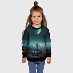 Свитшот детский Космос в горах, цвет: 3D-черный — фото 2