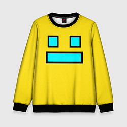 Свитшот детский Geometry Dash: Smile, цвет: 3D-черный