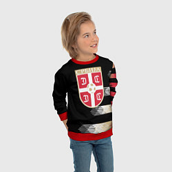 Свитшот детский Сборная Сербии, цвет: 3D-красный — фото 2