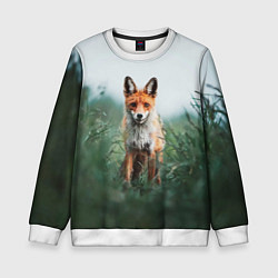 Детский свитшот Лисица в зелени