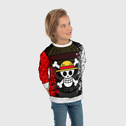 Свитшот детский ONE PIECE ВАН ПИС ЧЕРЕП, цвет: 3D-белый — фото 2