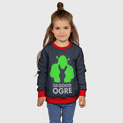 Свитшот детский Shrek: Im good ogre, цвет: 3D-красный — фото 2