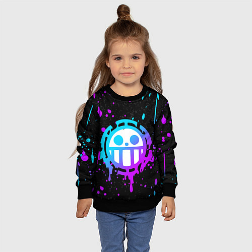 Детский свитшот ONE PIECE ВАН ПИС НЕОН / 3D-Черный – фото 4