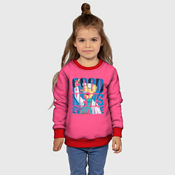 Свитшот детский Good news everyone, цвет: 3D-красный — фото 2