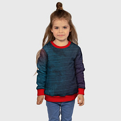 Свитшот детский Texture Blue Ripples, цвет: 3D-красный — фото 2