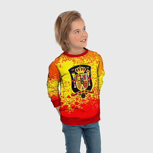 Детский свитшот Сборная Испании / 3D-Красный – фото 3