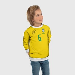 Свитшот детский Р Карлос футболка сборной, цвет: 3D-белый — фото 2