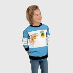 Свитшот детский Сборная Аргентины, цвет: 3D-черный — фото 2
