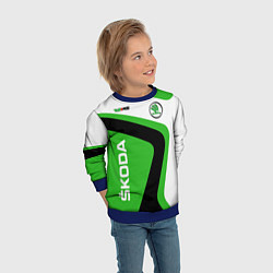 Свитшот детский Skoda, цвет: 3D-синий — фото 2