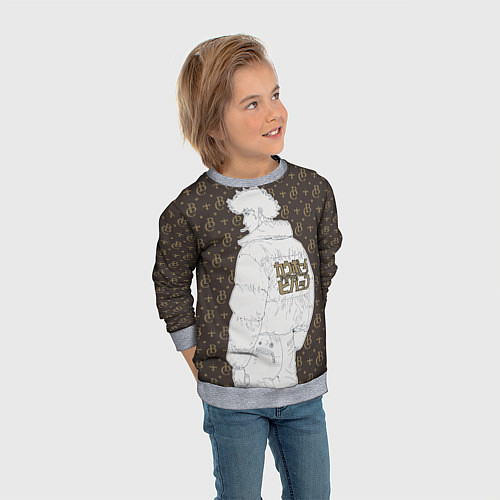 Детский свитшот Cowboy Bebop Louis Vuitton / 3D-Меланж – фото 3