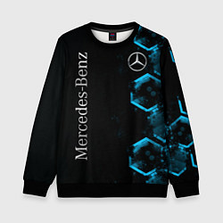 Свитшот детский Mercedes Мерседес Неон, цвет: 3D-черный