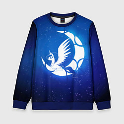 Свитшот детский Лунная пони, цвет: 3D-синий