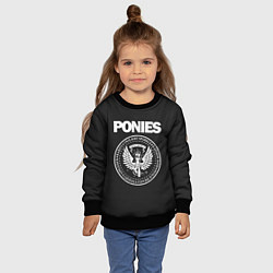 Свитшот детский Pony x Ramones, цвет: 3D-черный — фото 2