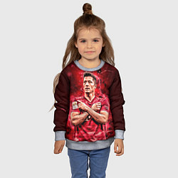 Свитшот детский Левандовски Lewandowski 9, цвет: 3D-меланж — фото 2