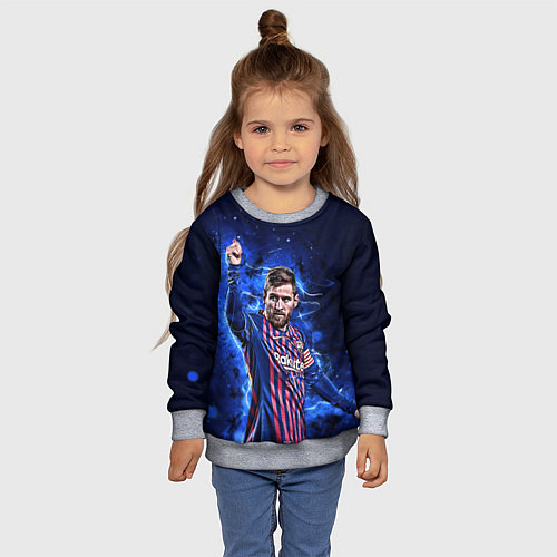 Детский свитшот Lionel Messi Barcelona 10 / 3D-Меланж – фото 4