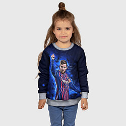 Свитшот детский Lionel Messi Barcelona 10, цвет: 3D-меланж — фото 2