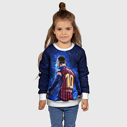 Свитшот детский Leo Messi Лео Месси 10, цвет: 3D-белый — фото 2