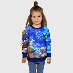 Свитшот детский Морской мир, цвет: 3D-синий — фото 2