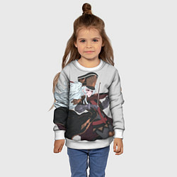 Свитшот детский Альтаир со скрипкой, цвет: 3D-белый — фото 2