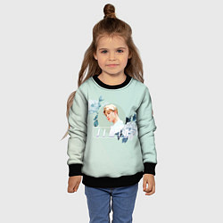 Свитшот детский Чимин в цветах, цвет: 3D-черный — фото 2