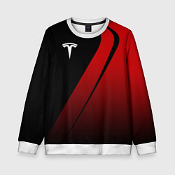 Свитшот детский TESLA MOTORS ТЕСЛА, цвет: 3D-белый