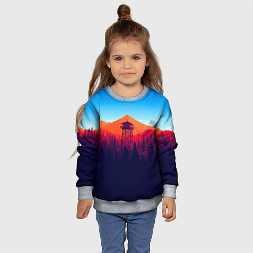 Детский свитшот Одинокая вышка / 3D-Меланж – фото 4