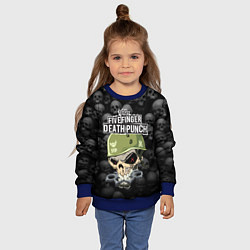 Свитшот детский Five Finger Death Punch 5FDP Z, цвет: 3D-синий — фото 2